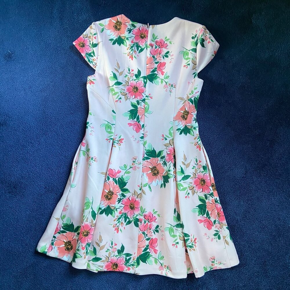Jessica Howard Womens Pink Floral Fit & Flare Dress Sz 12P - Picture 6 of 6